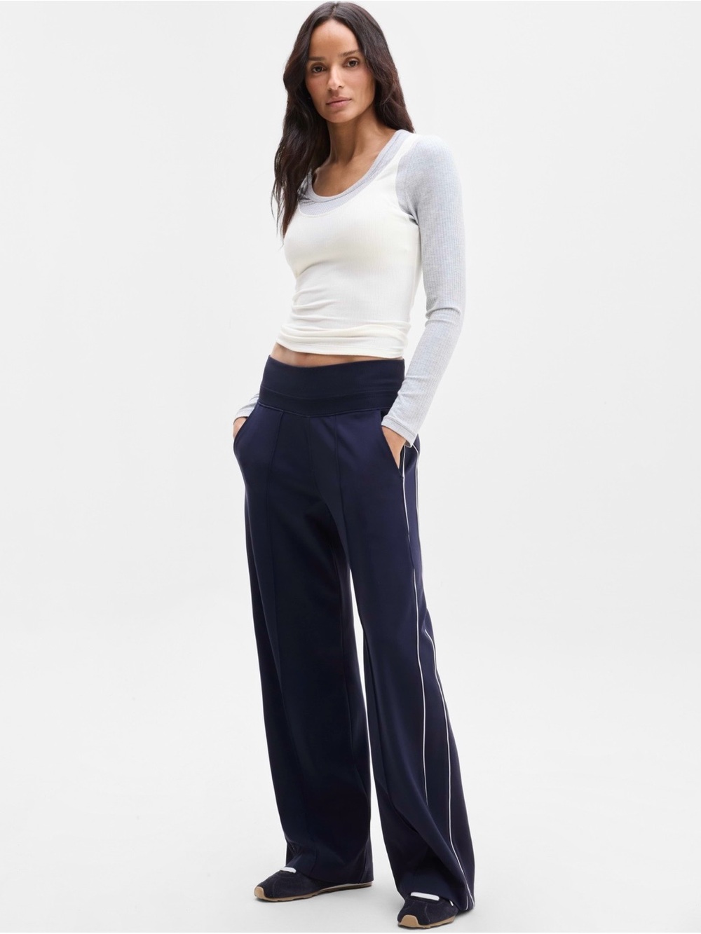 ATHLETA 💙 Venice High Rise Wide Leg Track Pant
